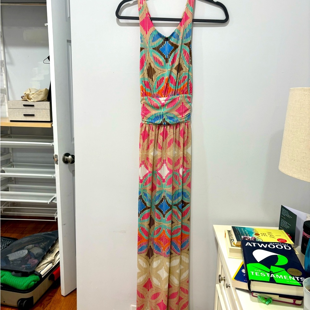 Colorful maxi jersey dress